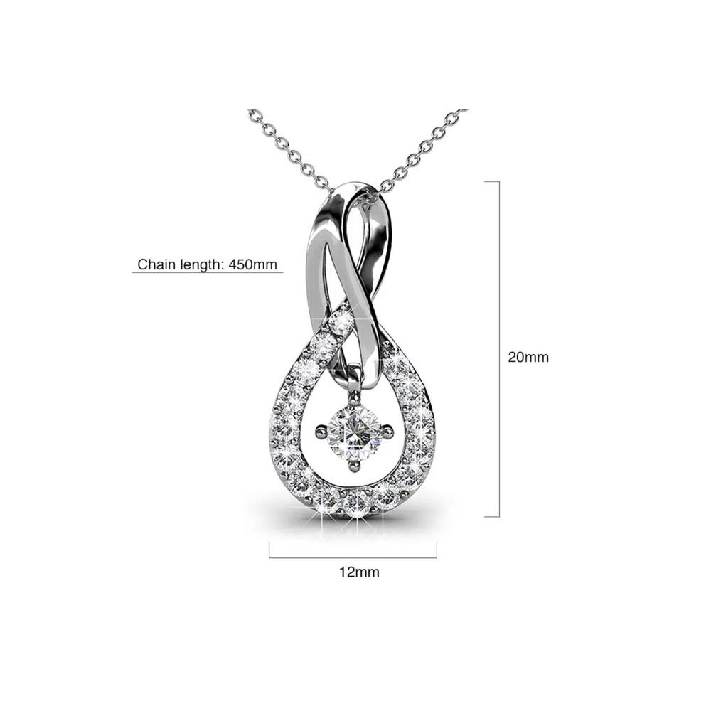 Подвеска-кулон с кристаллами SWAROVSKI® — белое золото/прозрачный 3