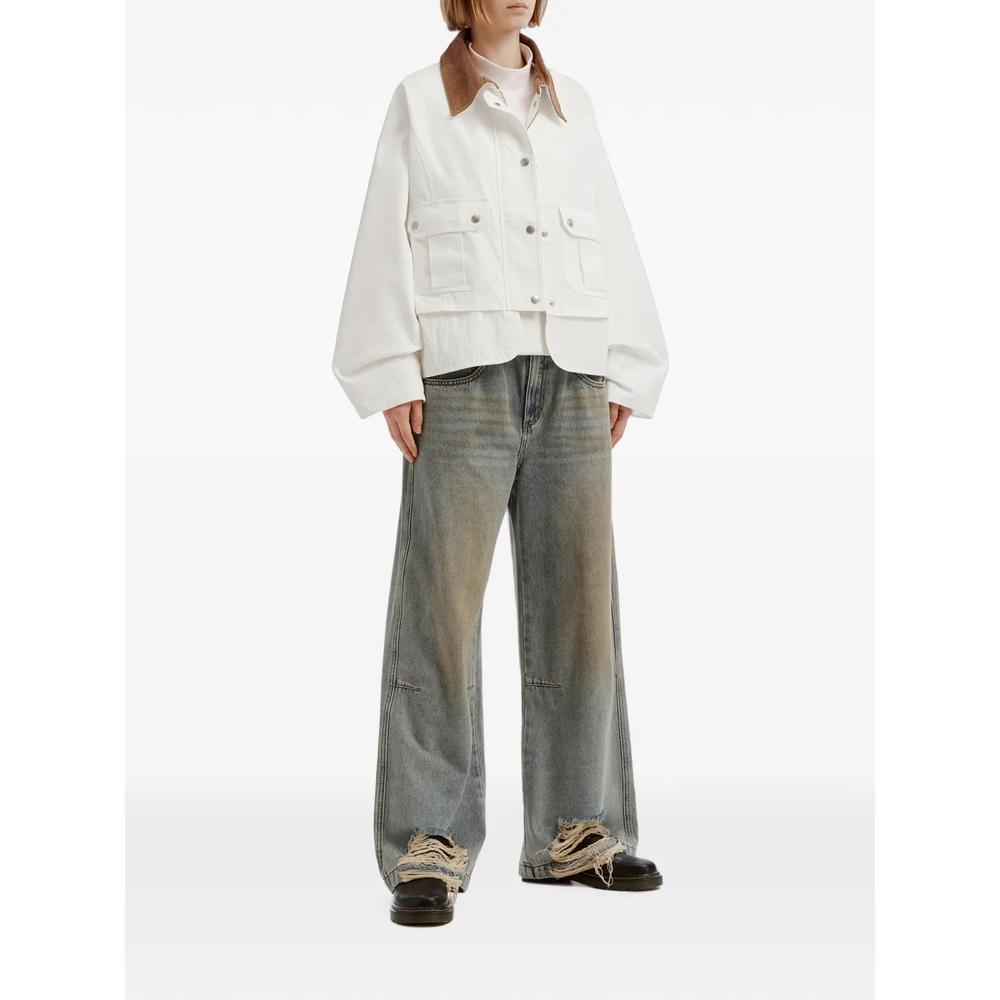 corduroy-collar panelled jacket 2