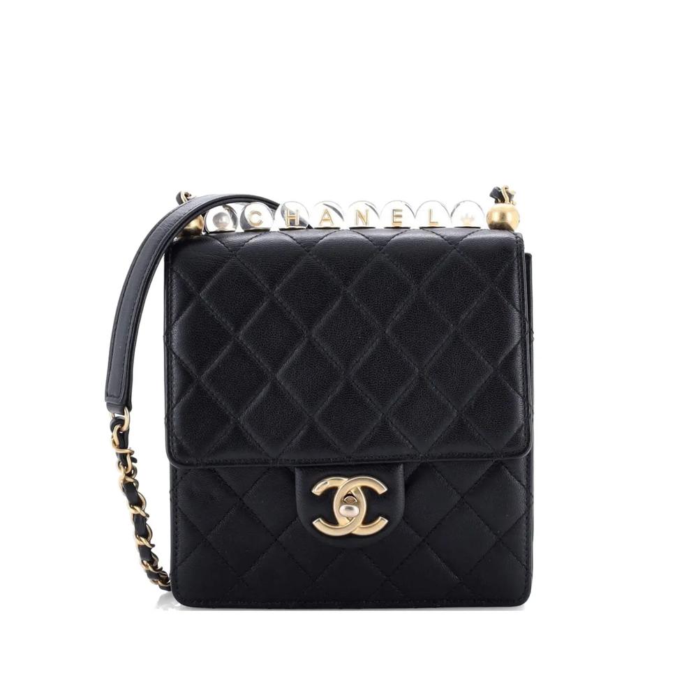 Мини-сумка через плечо Chic Pearls Flap Bag Quilted Lambskin Mini 1