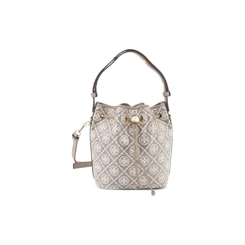 Ведерки Tory Burch T Monogram Coated Jacquard Bucket Bag 'Charcoal' 1