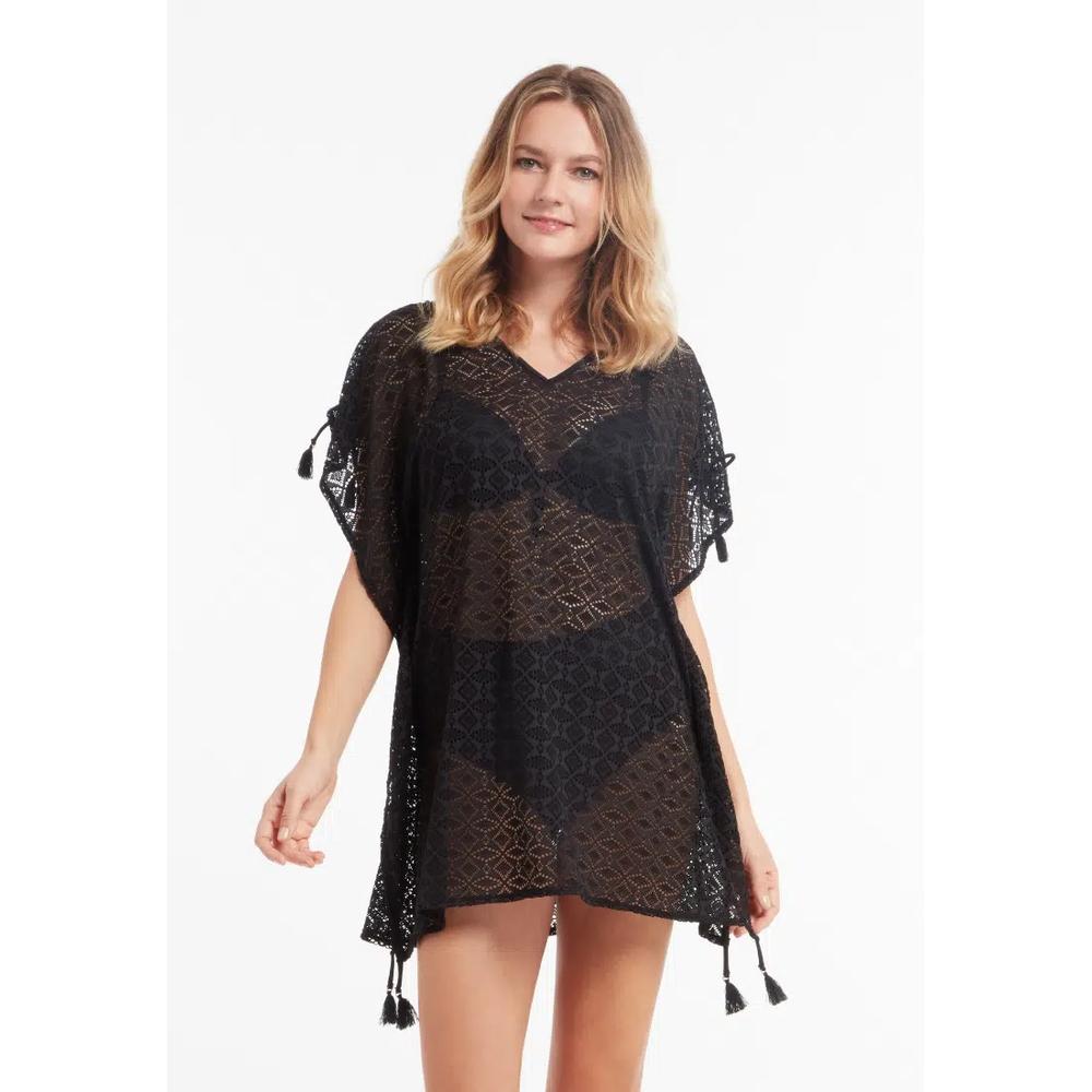 Черный кафтан Sunseeker Crochet 1