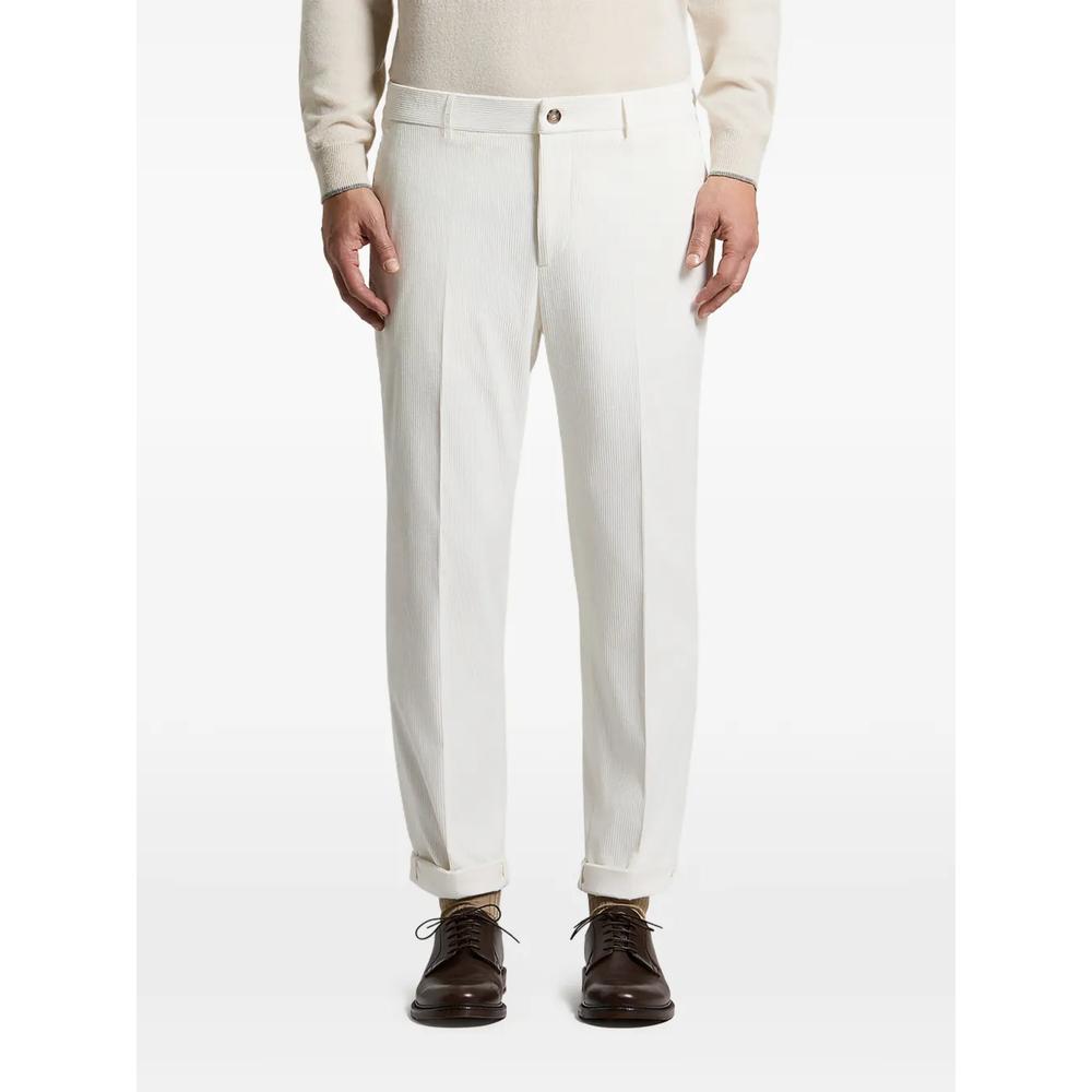 corduroy elasticated-waist trousers 1