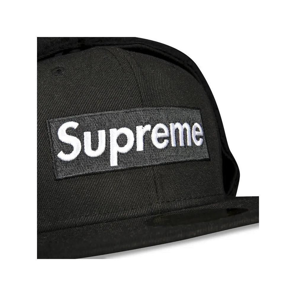 Шапка Supreme x New Era Earflap Box Logo 'Black' 3