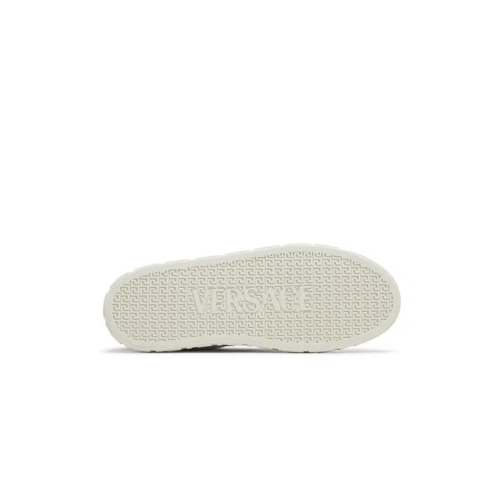 Кроссовки Versace Embroidered Greca Sneaker 'White Black' 4