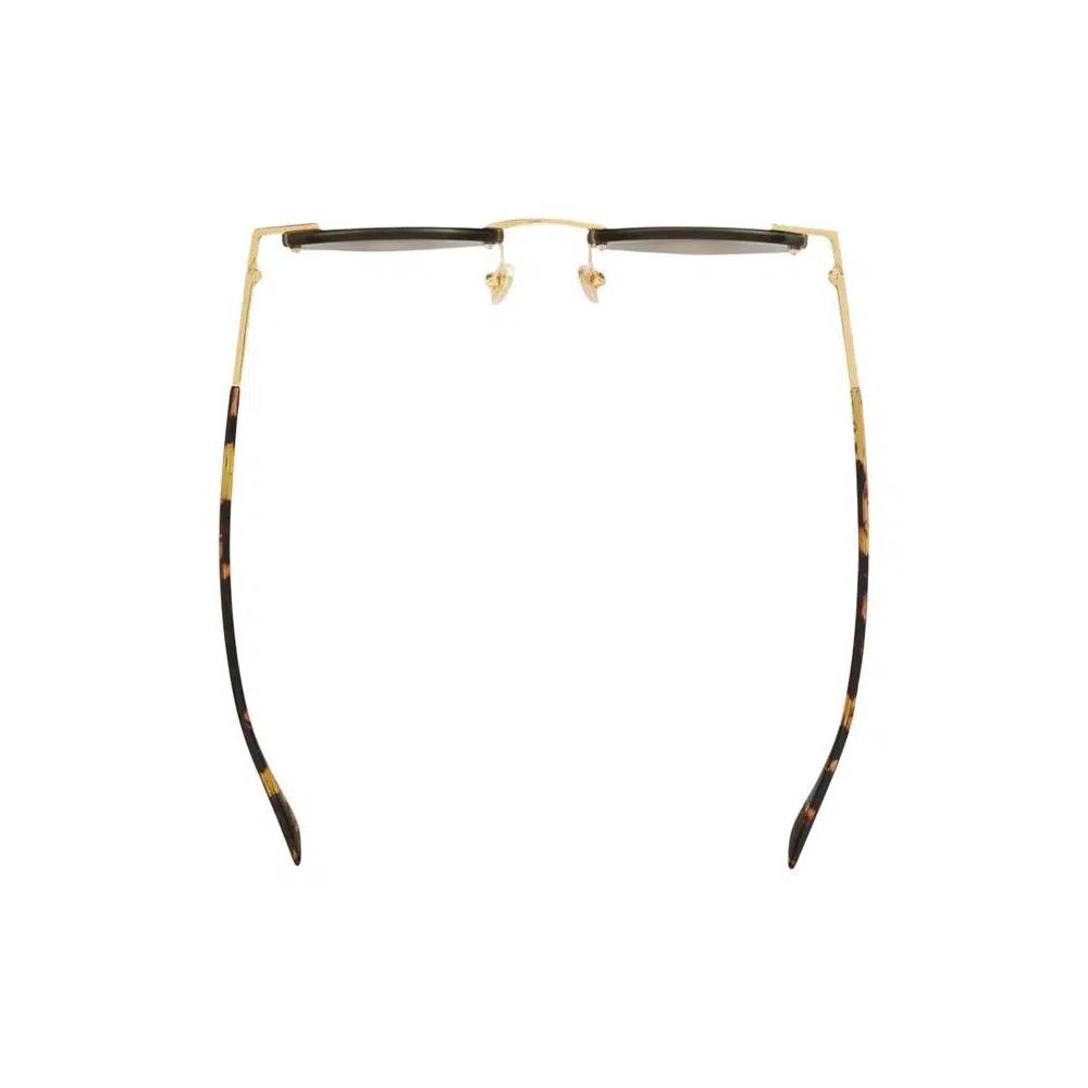 Очки Bottega Veneta Gold Round Sunglasses 'Золотой/Коричневый' 2