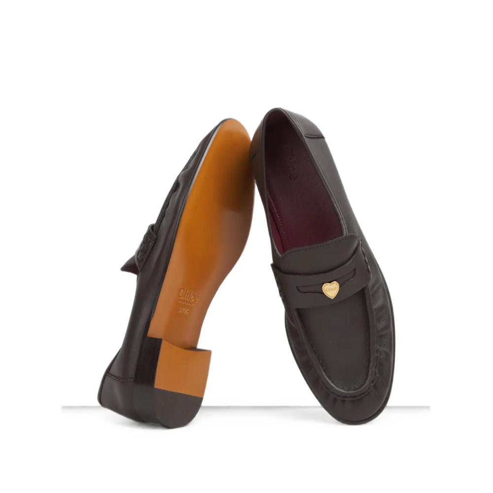 Letti heart-motif leather loafers 2