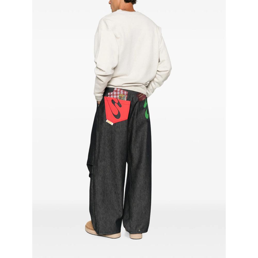 pleated wide-leg jeans 2
