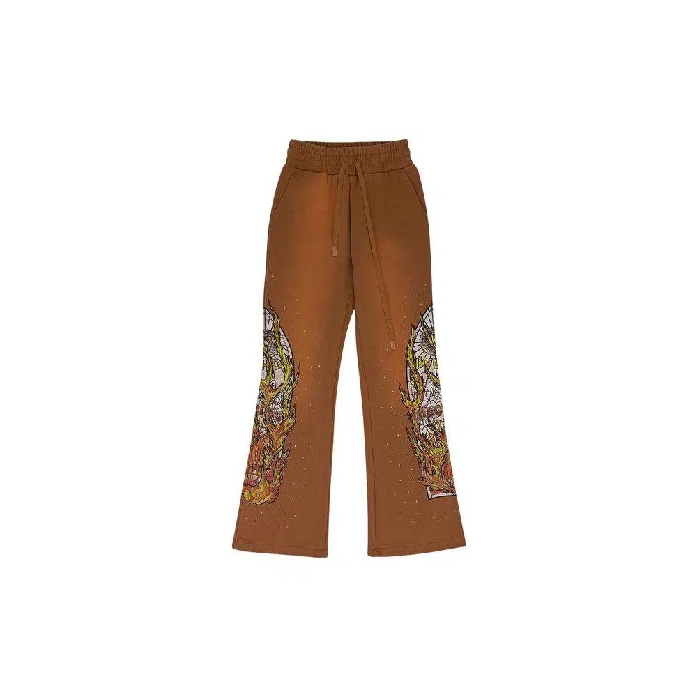 Низы Who Decides War Flame Glass Sweatpants «Коричневый» 1