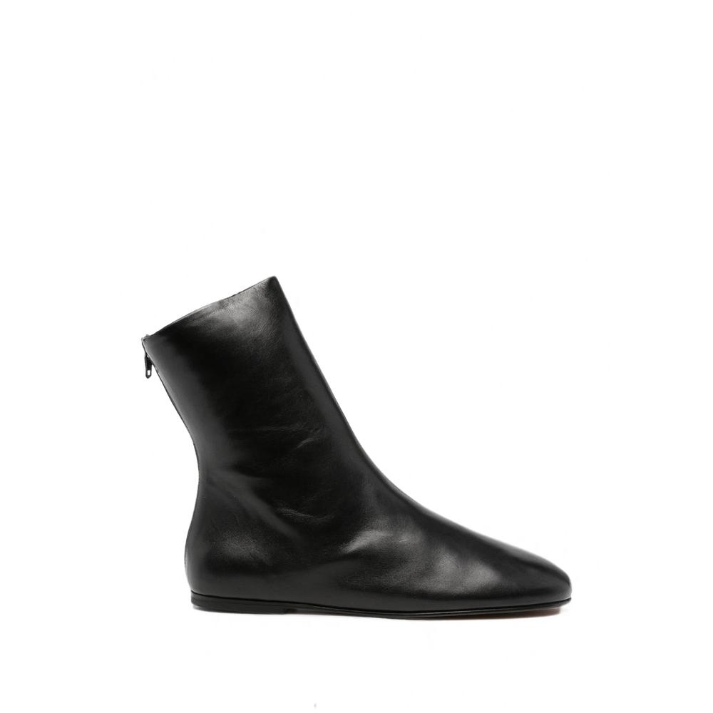 Floor leather ankle boots 1