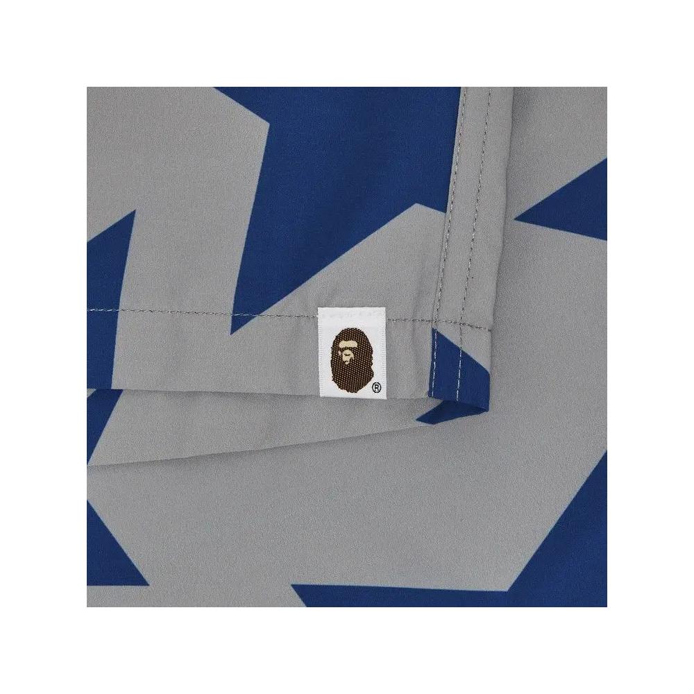 Шорты BAPE Sta Pattern Beach Shorts 'Grey/Blue' 3
