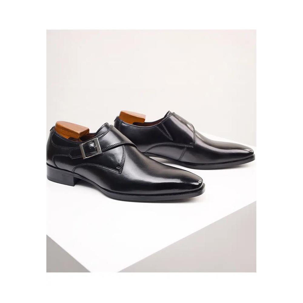 Бизнес-туфли на монк-стрейп из кожи Leather Monk Strap Shoes MK5009-3 2