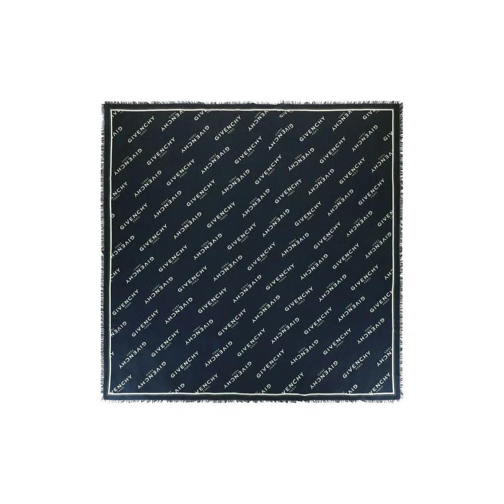 Шарф Givenchy Shadow Logo Square 'Темно-синий' 2