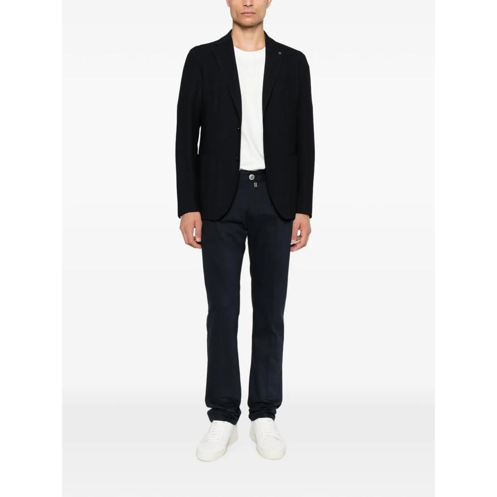 Однобортный пиджак с заостренными лацканами 2