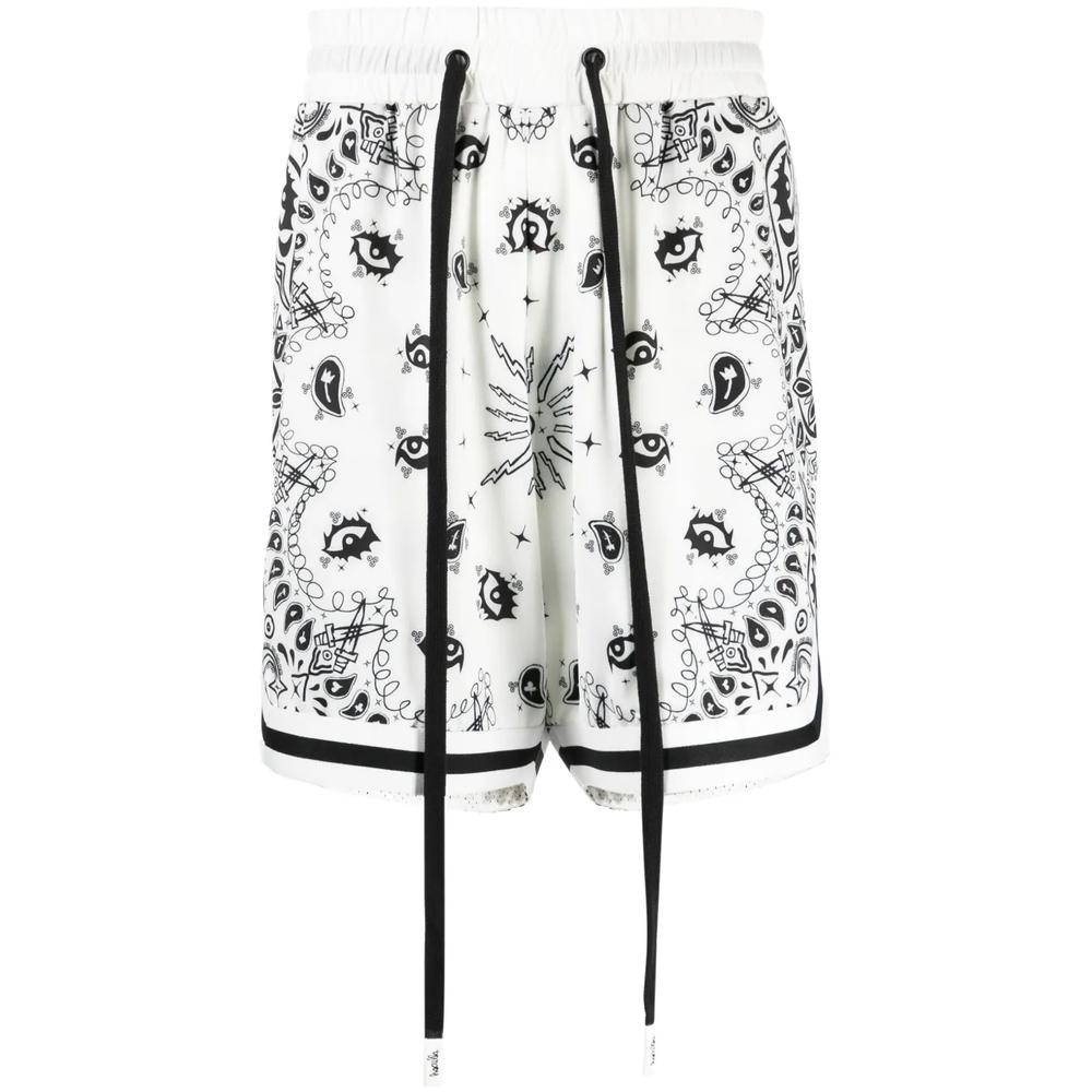 paisley-print drawstring track shorts 1