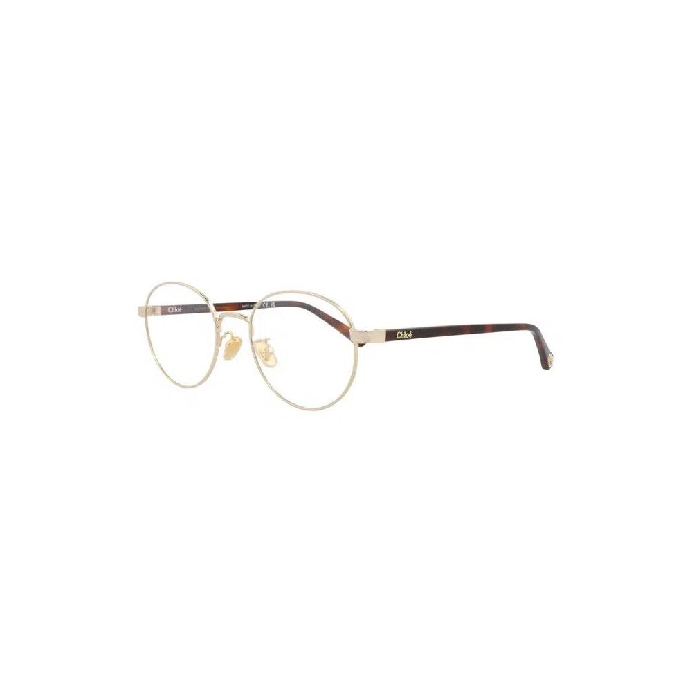 Очки Chloé Round Frame Metal Optical Frames 'Gold/Havana/Transparent' 2