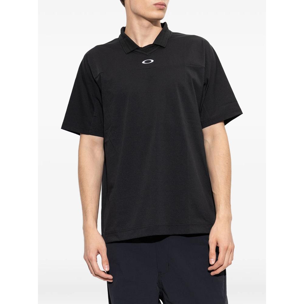 logo-embroidered polo-collar T-shirt 3