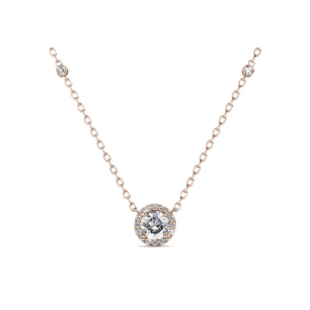 Колье «Священный круг» с кристаллами SWAROVSKI® в розовом золоте 1