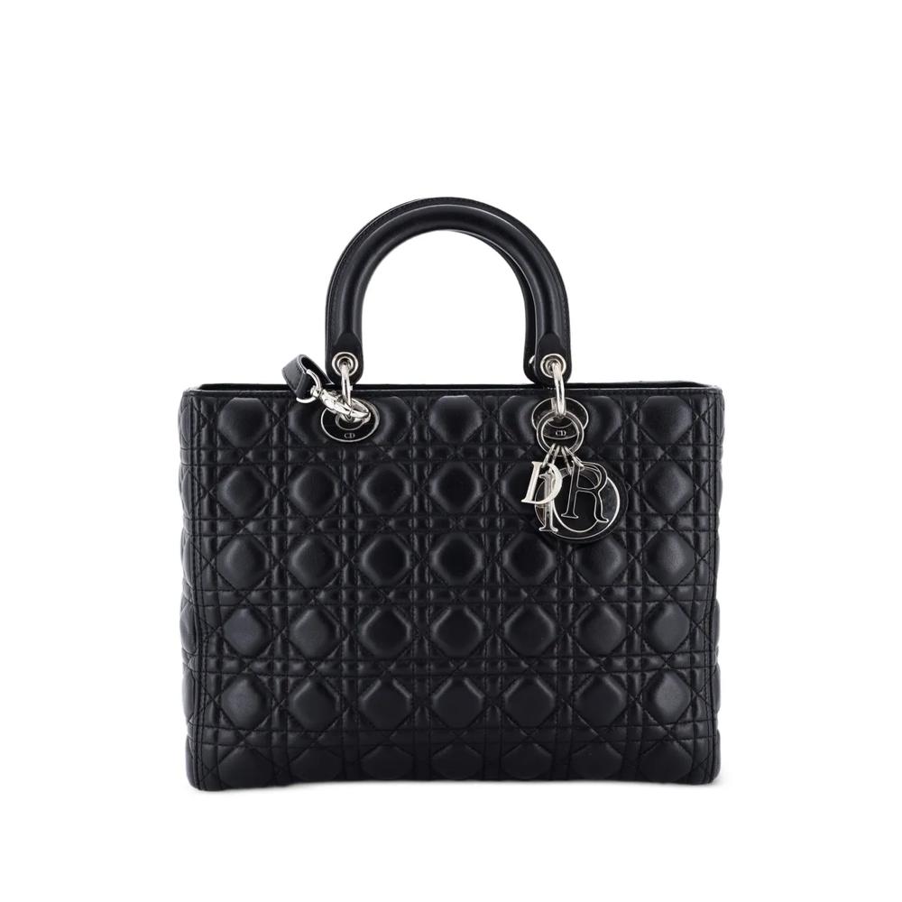 Большая сумка-тоут Lady Dior Bag Cannage Quilt Lambskin 1
