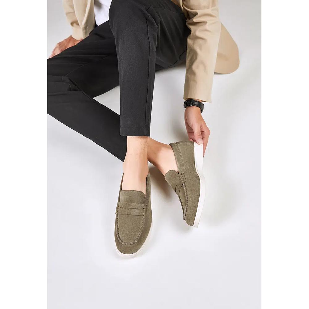 Cow Suede Лоферы-пенни KB8848-2 5