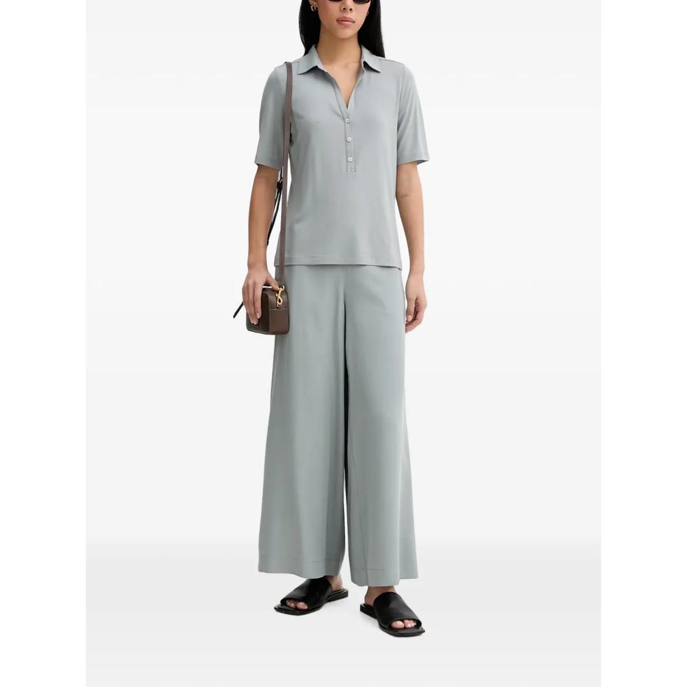 button-placket short-sleeve polo top 2