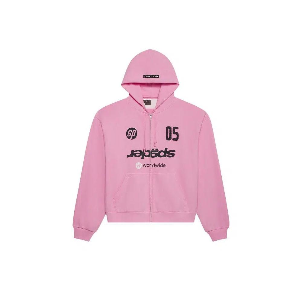 Zip Ups Sp5der Global Web Zip Hoodie 'Розовый' 1