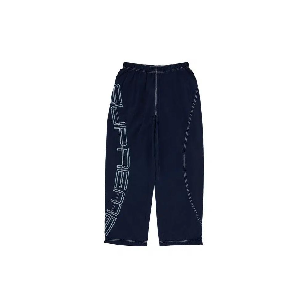 Спортивные штаны Supreme Spellout Embroidered Track Pant 'Темно-синий' 1