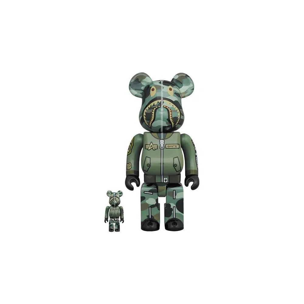 Фигурки BE@RBRICK x BAPE x Alpha Industries 100% & 400% Set 'Черный' 1