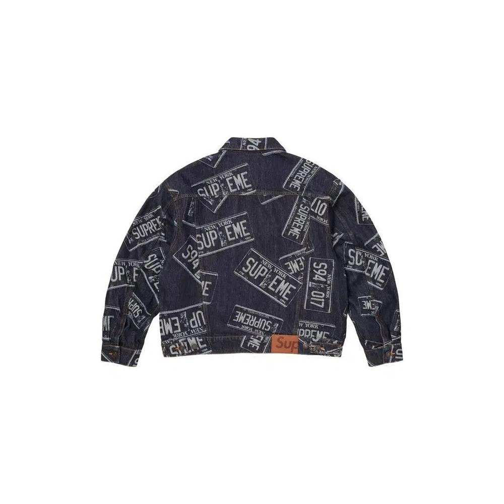 Джинсовые куртки Supreme Denim Trucker Jacket 'License Plate' 2