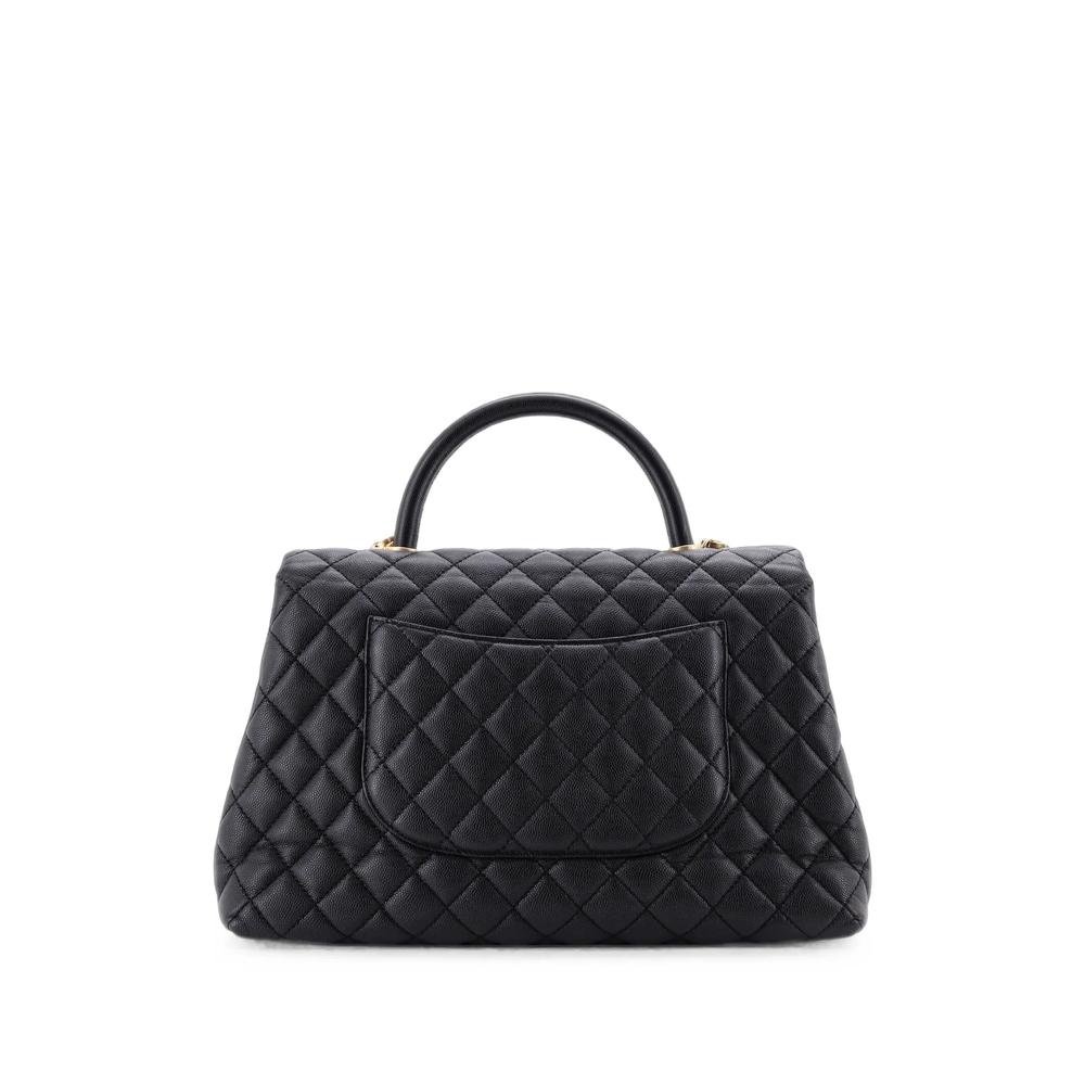 Coco Top Handle Bag Quilted Caviar Medium satchel 2