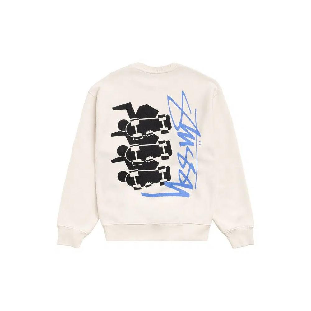 Свитеры с круглым вырезом Stussy Skate Stack Crew 'Bone' 2