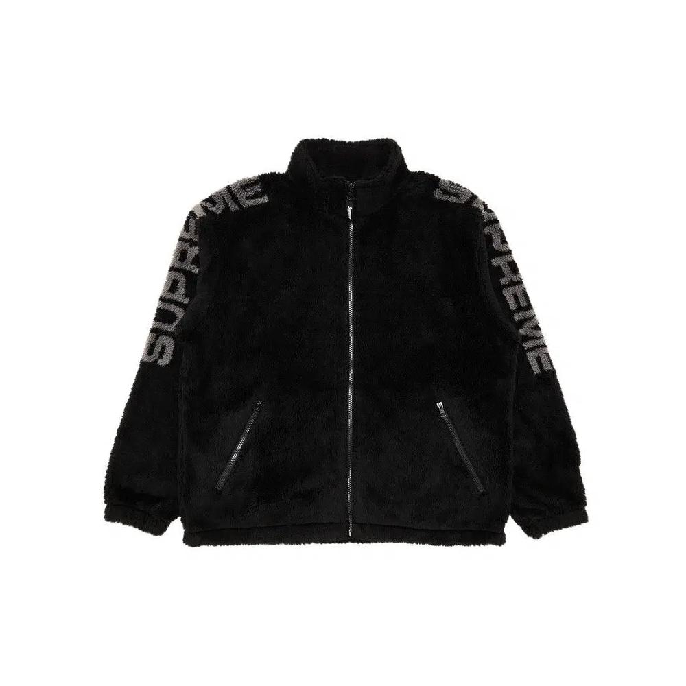 Флисовая куртка Supreme Shoulder Logo Fleece Jacket 'Black' 1