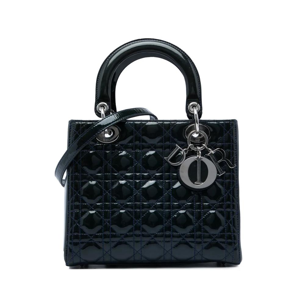 Сумка-сэтчел Patent Cannage Lady Dior среднего размера (2010 год) 1