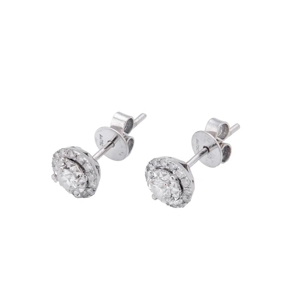 LITZ 18K серьги с бриллиантами из белого золота YF-YFT495B5 3