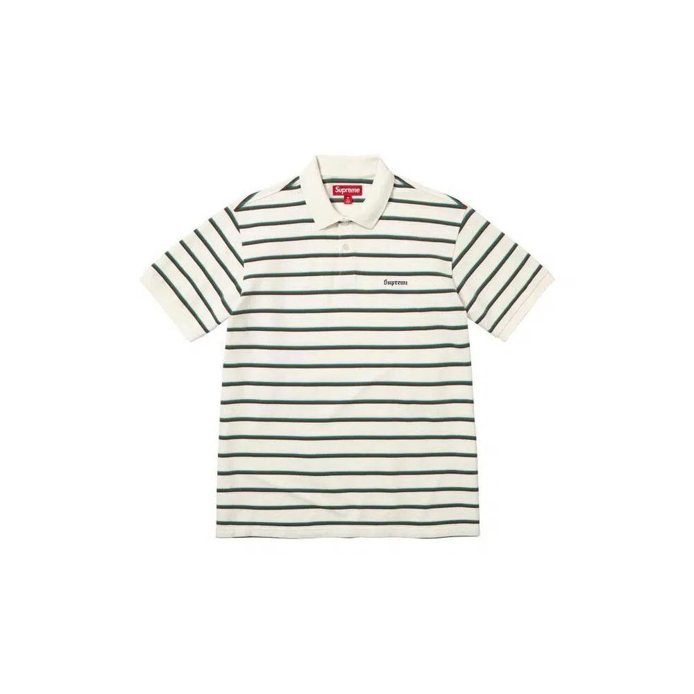 Поло Supreme Washed Stripe Polo 'White' 1