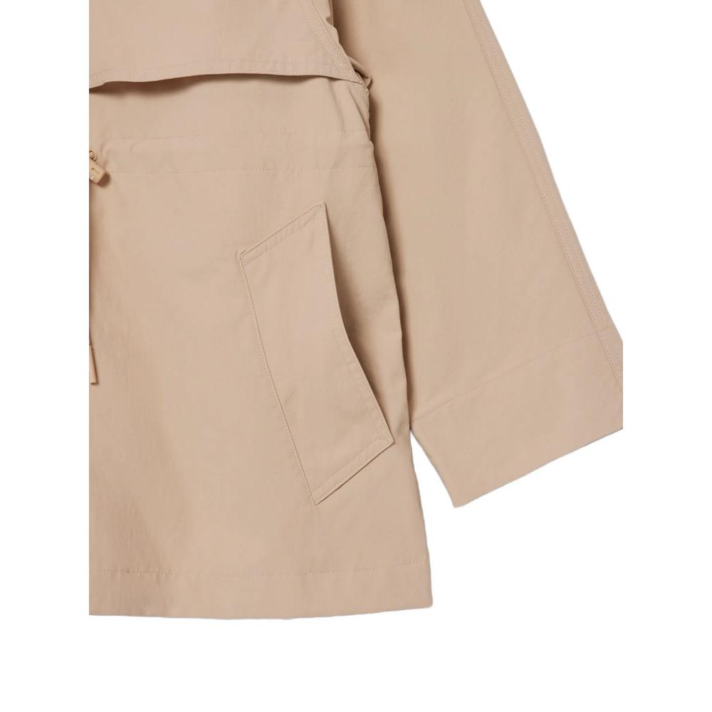 drawstring-waist high-neck parka coat 4