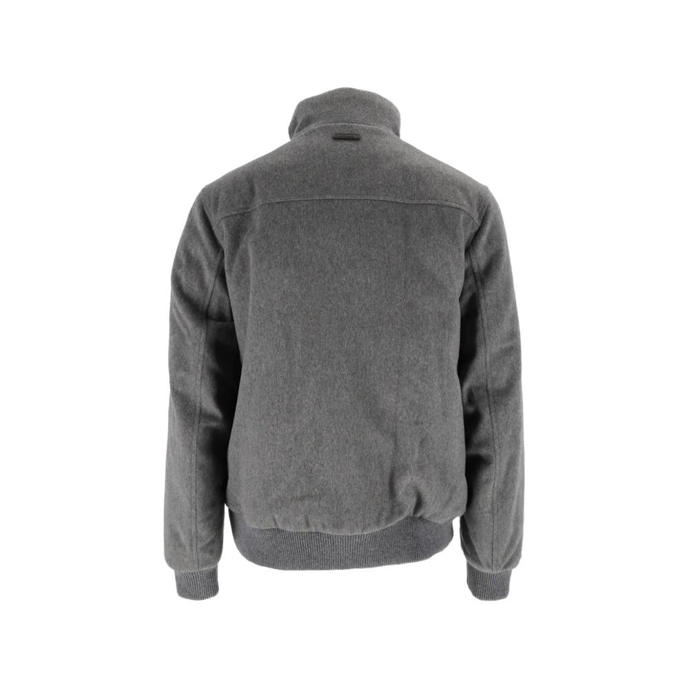 ribbed-trim jacket 2