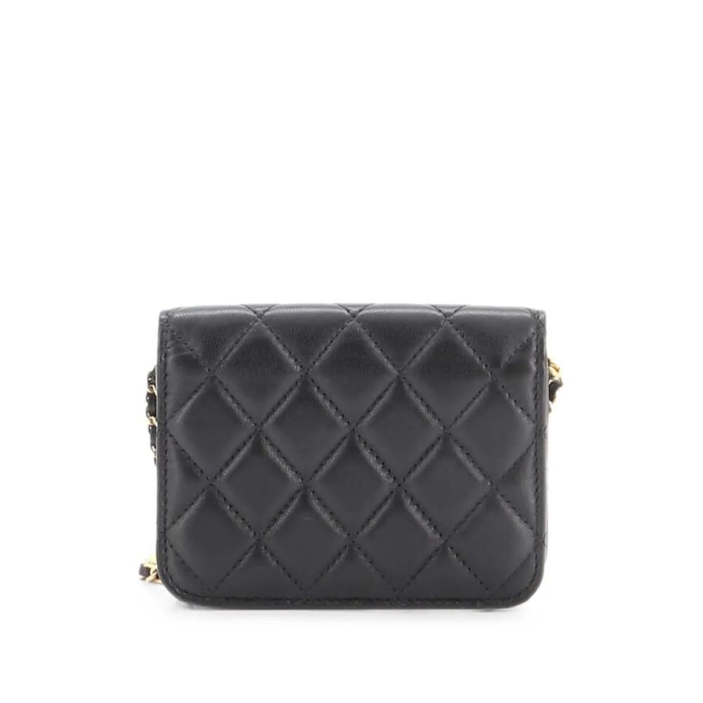 Мини-сумка через плечо Pearl Crush Flap Clutch with Chain Quilted Lambskin 2
