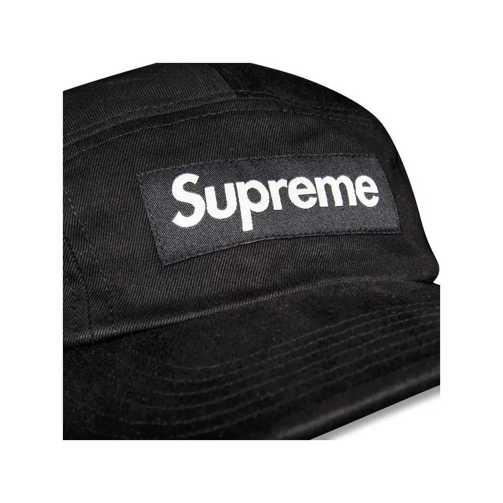 Кепки Supreme Washed Chino Twill Camp Cap 'Black' 3