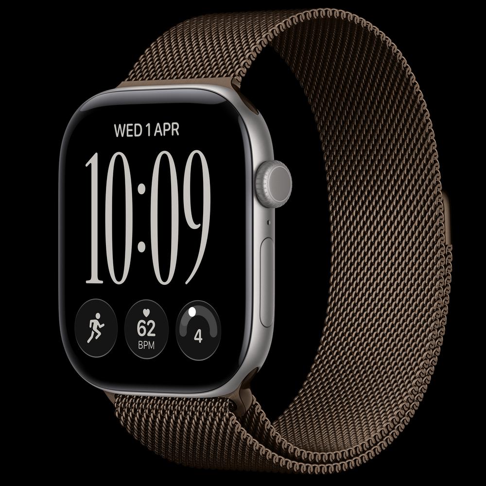 Apple Watch Series 12 46 мм, GPS, алюминий, Space Gray, ремешок Dark Bronze Milanese Loop 1