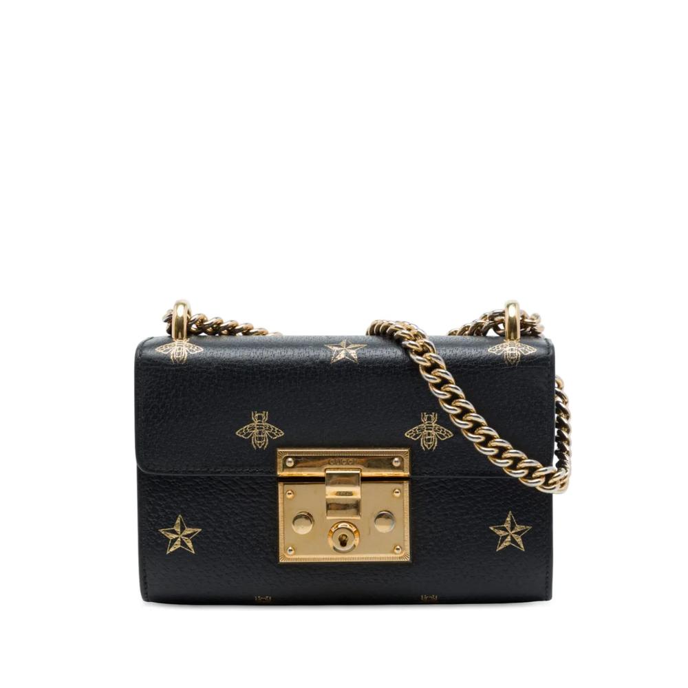 Маленькая сумка через плечо Calfskin Bee Star Padlock (2016-2026 годы) 1