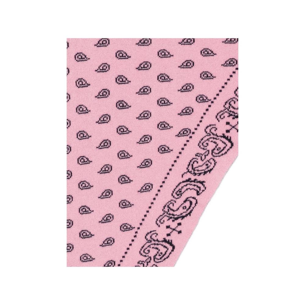 paisley-print knitted scarf 2