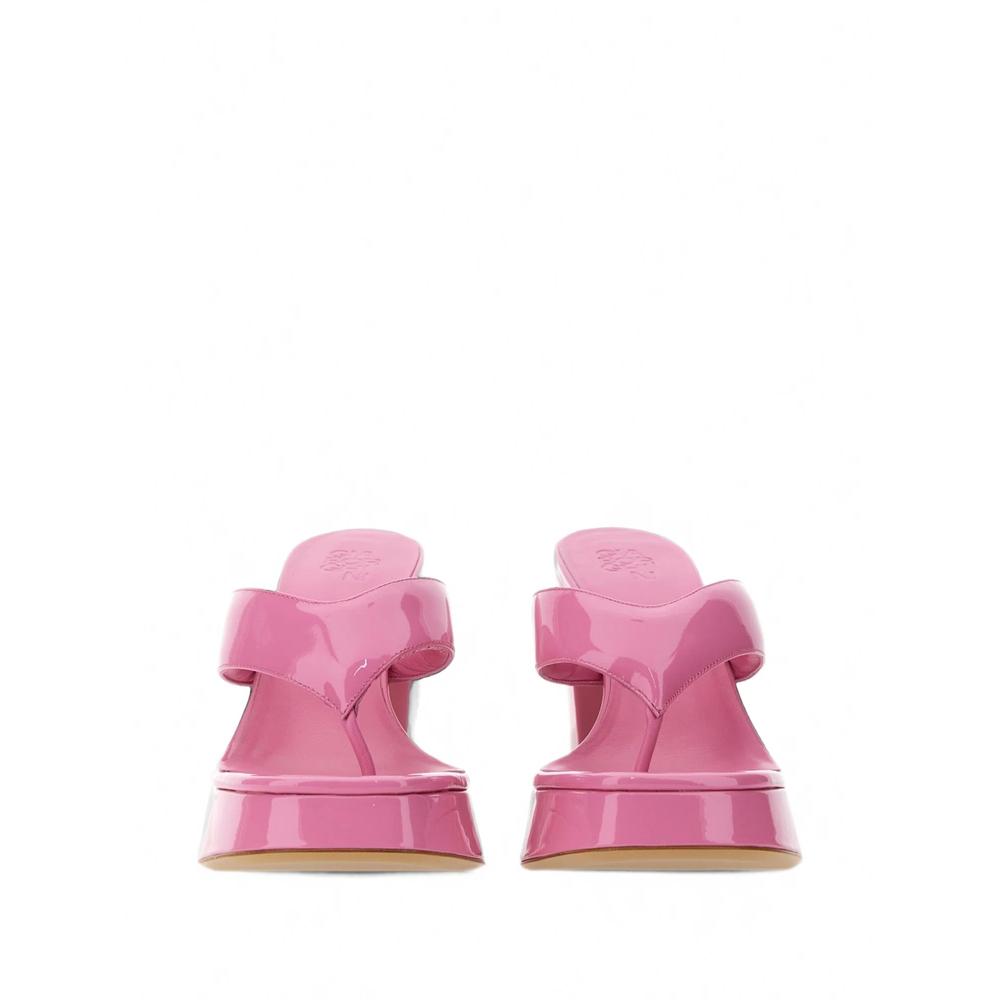 patent-finish platform sandals 4