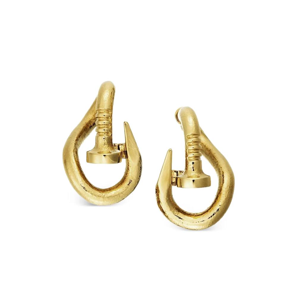 Серьги Bent Nail из желтого золота 1