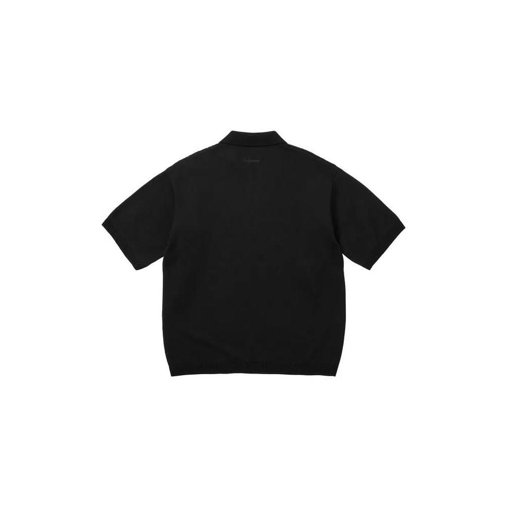 Свитер Supreme Beaded Zip Short-Sleeve Polo Sweater 'Black' 2
