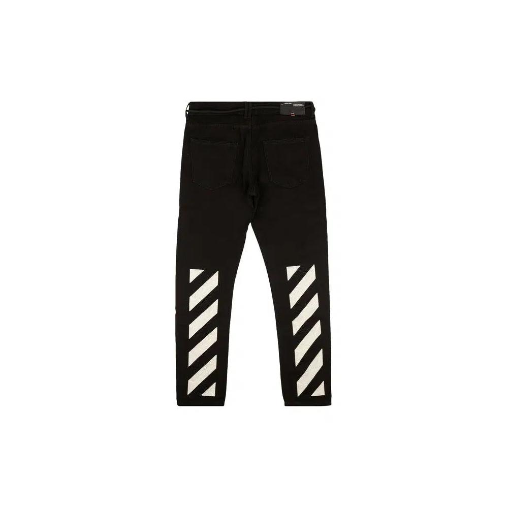 Off-White Diag Slim Short Jeans 'Черный' 2