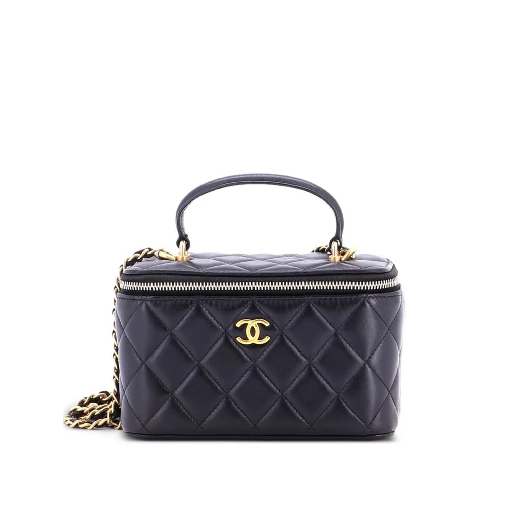 Маленькая сумка через плечо Classic Top Handle Vanity Case с цепочкой 1