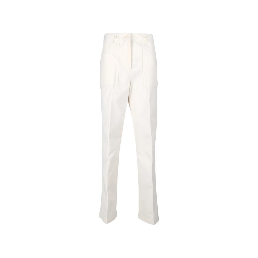 button-detail straight-leg trousers 1
