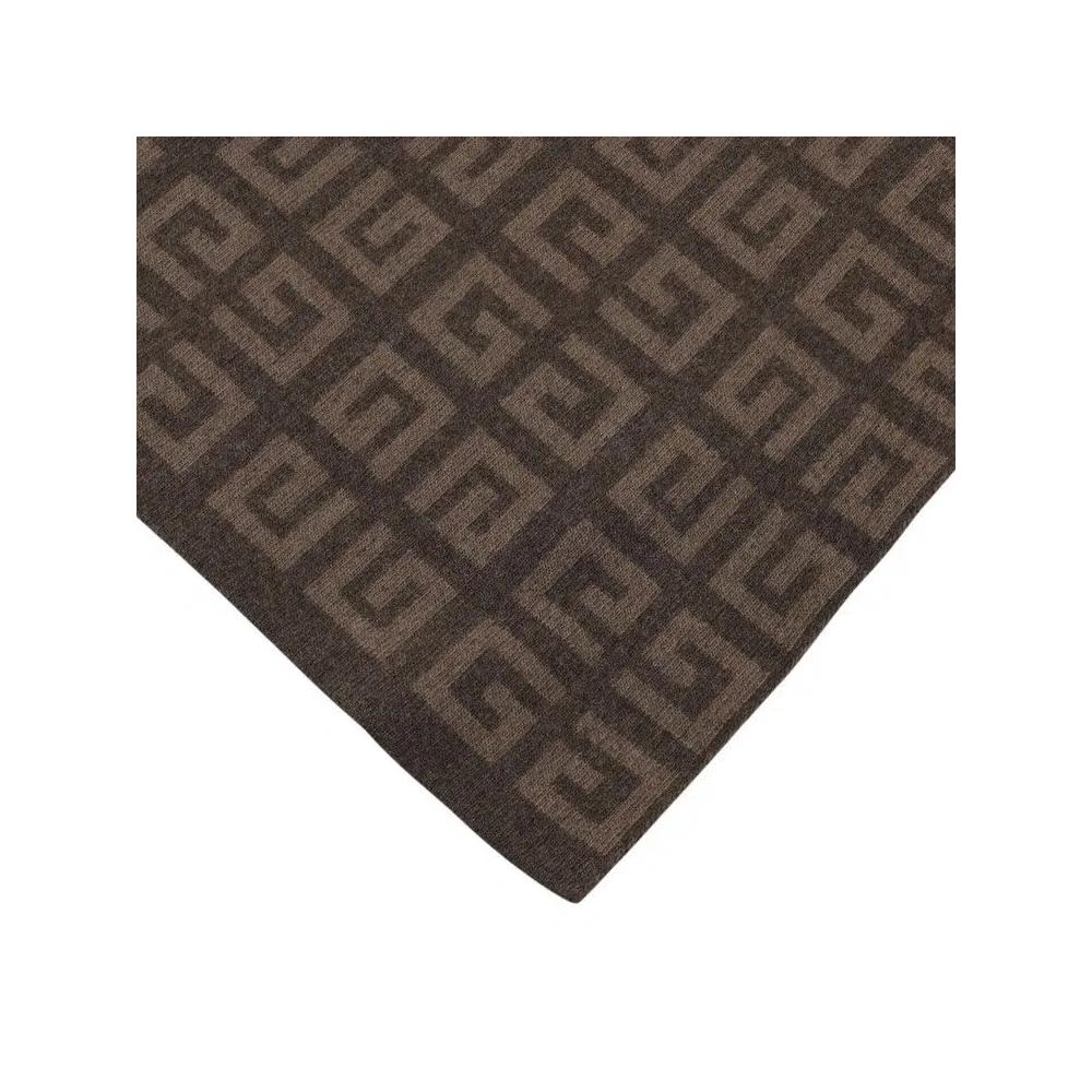 Шарфы Givenchy Reversible Logo Wool Scarf 'Темный бежевый' 3