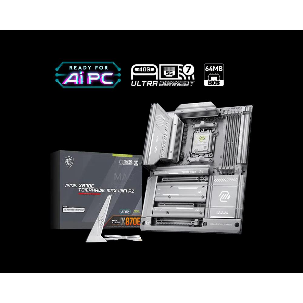 MSI MAG X870E TOMAHAWK MAX WIFI PZ ATX материнская плата с обратным расположением разъемов (DDR5) 1
