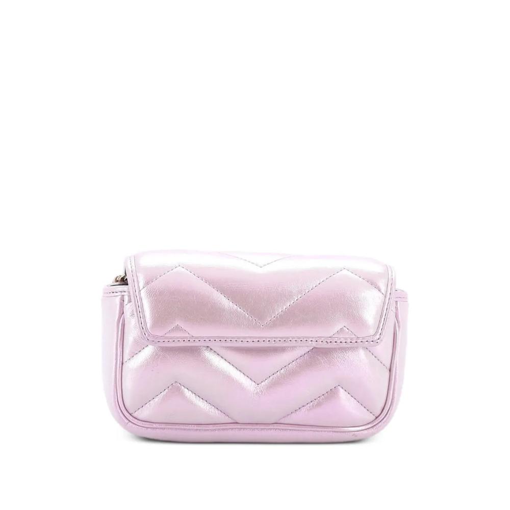Сумка через плечо GG Marmont Flap Bag Chevron Iridescent Leather Super Mini 2